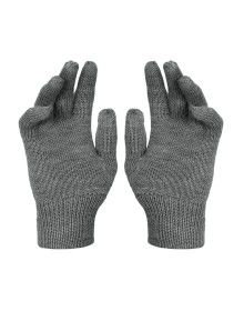 Kids Pure Wool Hand Gloves Plain Grey