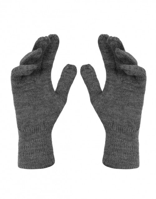 Acrylic Wool Hand Gloves Plain Grey