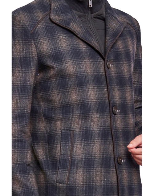 Men Regular Length Coat Bronze Color