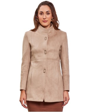 Women  Coat Taupe Color