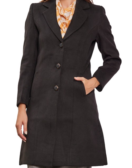 Women  Coat Black Color
